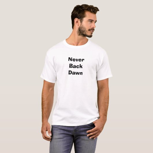 Herren Basic T-Shirt Nie zurück zum Morgen . Beque (Vorne ganz)
