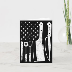 Herren BBQ USA-Flagge patriotischer 4. Juli Meiste Karte