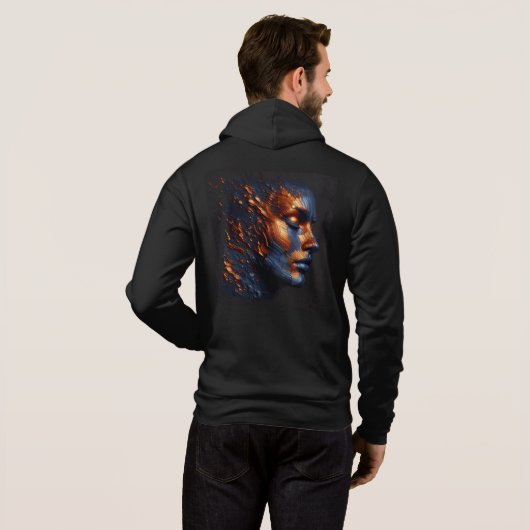 Herren Bella+Leinwand Vollversion - Abstrakt Art. Hoodie (Schwarz voll)