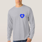 Herren Blue & Gold K-Heart langärmeliger T - Shirt (Vorderseite)