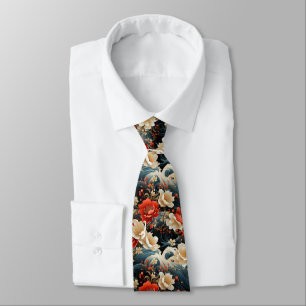 Herren-Blume-Muster Neck Tie Krawatte