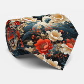 Herren-Blume-Muster Neck Tie Krawatte (Gerollt)
