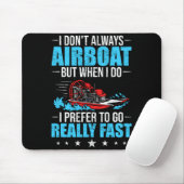 Herren Bootfahrer Airbooting Airboot fahren Boot Mousepad (Mit Mouse)