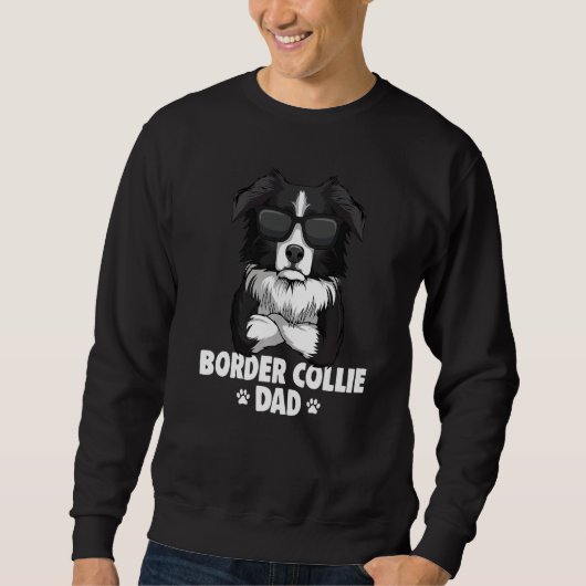 Herren Border Collie Hund Papa Sweatshirt (Vorderseite)