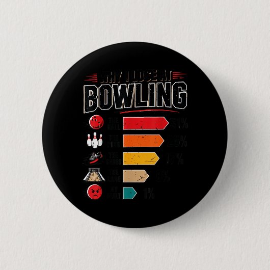 Herren Bowling-Shirt Lustig Warum Verlieren Beim B Button (Vorderseite)
