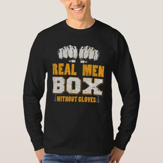 Herren Box ohne Gloves Bareknuckle Boxing T-Shirt (Vorderseite)