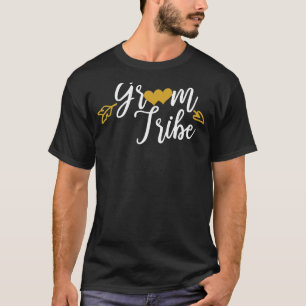 Herren Bräutigam Stamm Herz Verlobung Hochzeitsfei T-Shirt