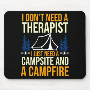 Herren Camping Lagerfeuer Camp Leben Wald Camper Mousepad