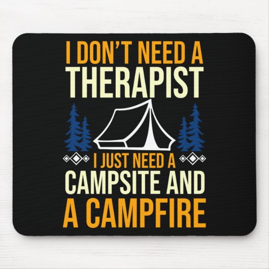 Herren Camping Lagerfeuer Camp Leben Wald Camper Mousepad (Vorne)