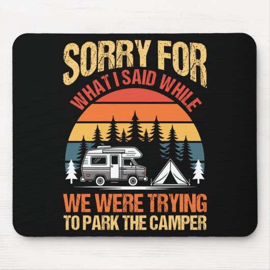 Herren Camping Lagerfeuer Camp Leben Wald Camper Mousepad (Vorne)