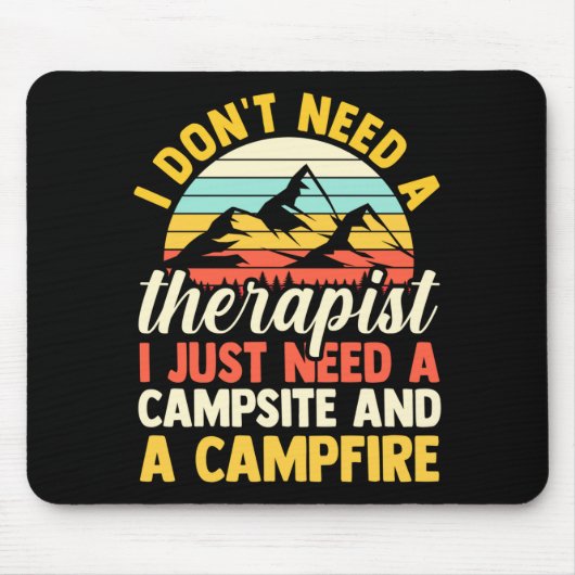 Herren Camping Lagerfeuer Camp Leben Wald Camper Mousepad (Vorne)