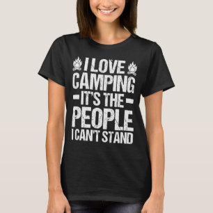 Herren Camping Lagerfeuer Camp Leben Wald Camper T-Shirt