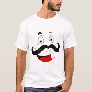 Herren Cartoon Lachendes Gesicht T-Shirt