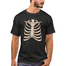 Herren Cartoon-Rippen-Halloween-T-Shirt