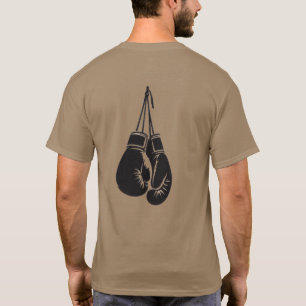 Herren Casual T-Shirt mit Boxhandschuhen Rückendru