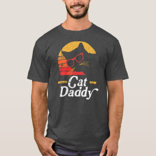 Herren Cat Daddy Vintage Achtziger Jahre Stil Katz T-Shirt