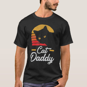 Herren Cat Daddy Vintage Style Katze Retro Abgenut T-Shirt