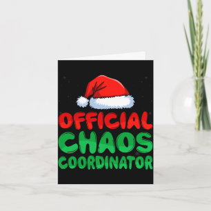 Herren Chaos Koordinator Santa Hut Weihnachten Fei Karte