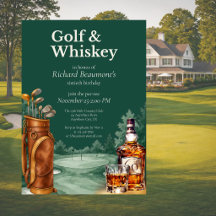 Herren Chic Golf und Whiskey-Thema 60. Geburtstag