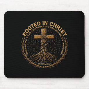 Herren christliches Hemd Verwurzelt im christliche Mousepad