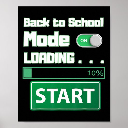 Herren Ck To School Modus wird geladen – Gamer Sty Poster (Vorne)