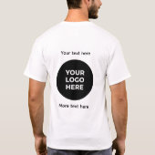 Herren Classic T-Shirt mit Ihrem Logo/Text (Rückseite)