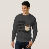 Herren-Coffee-Quote-Hoodie Sweatshirt (Vorne ganz)