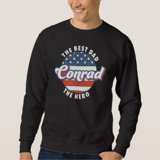 Herren Conrad Bester Vater Held US-Flagge Personal Sweatshirt