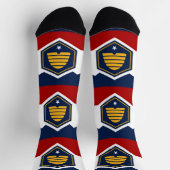 Herren Crew Socken mit Flagge des US-Bundesstaates (Oben)