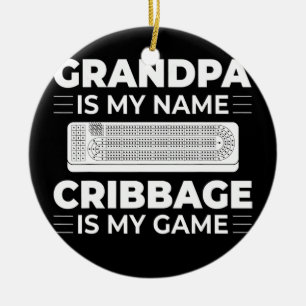 Herren-Cribbage-Board-Spieler-Kartenspielregeln Cr Keramik Ornament
