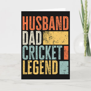 Herren Cricket Husnd Dad Legendärer Vater Bestes R Karte