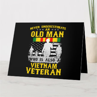 Herren Dad Opa Vietnam Veteran Vintage Shirt Männe Karte