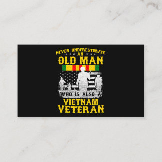 Herren Dad Opa Vietnam Veteran Vintage Shirt Männe Visitenkarte