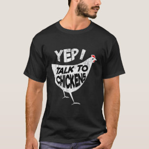 Herren Damen Ja Ich Rede Mit Hühnern Grafikdesign T-Shirt