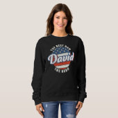Herren David Bester Vater Held US-Flagge Personali Sweatshirt (Vorne ganz)