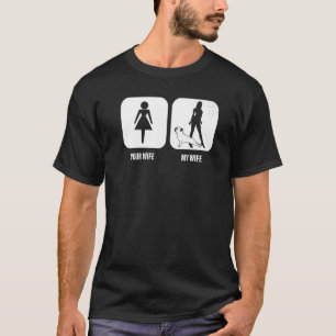Herren Deine Frau Meine Frau Französische Bulldogg T-Shirt