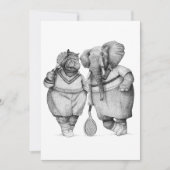 Herren des Hofes (B&W) Einladung (Vorderseite)