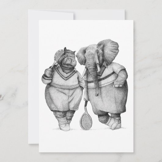 Herren des Hofes (B&W) Einladung (Vorderseite)