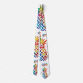 Herren Designer Krawatten Ananas (Rückseite)