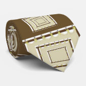 Herren Designer Krawatten Braun Beige (Gerollt)