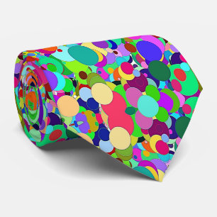 Herren Designer Krawatten Bunte Kreise Rund