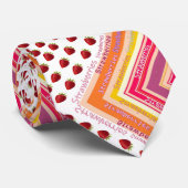 Herren Designer Krawatten Erdbeere (Gerollt)