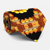 Herren Designer Krawatten Feuer (Gerollt)