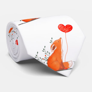 Herren Designer Krawatten Foxy Rote Herzen