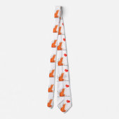 Herren Designer Krawatten Foxy Rote Herzen (Rückseite)