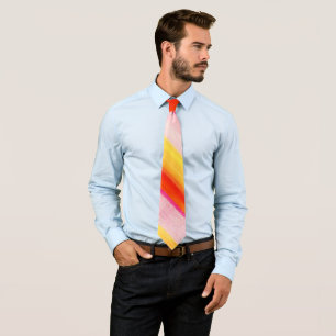 Herren Designer Krawatten Gelb Orange Pink