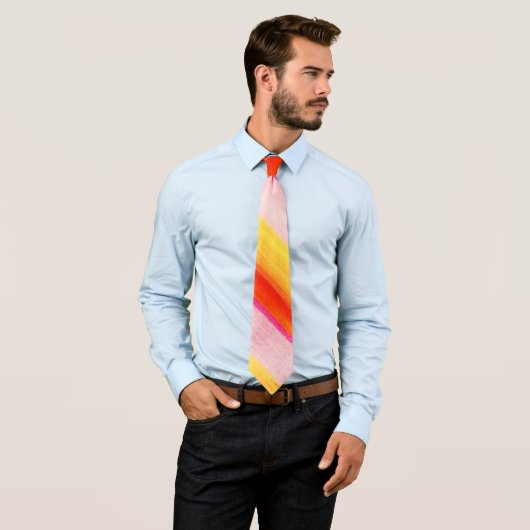 Herren Designer Krawatten Gelb Orange Pink (Beispiel)