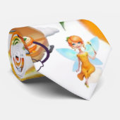 Herren Designer Krawatten Happy Oranges (Gerollt)