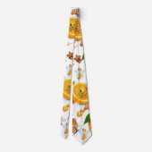 Herren Designer Krawatten Happy Oranges (Rückseite)