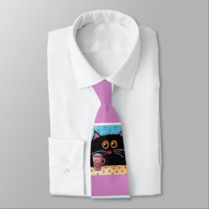 Herren Designer Krawatten Launische Katzen